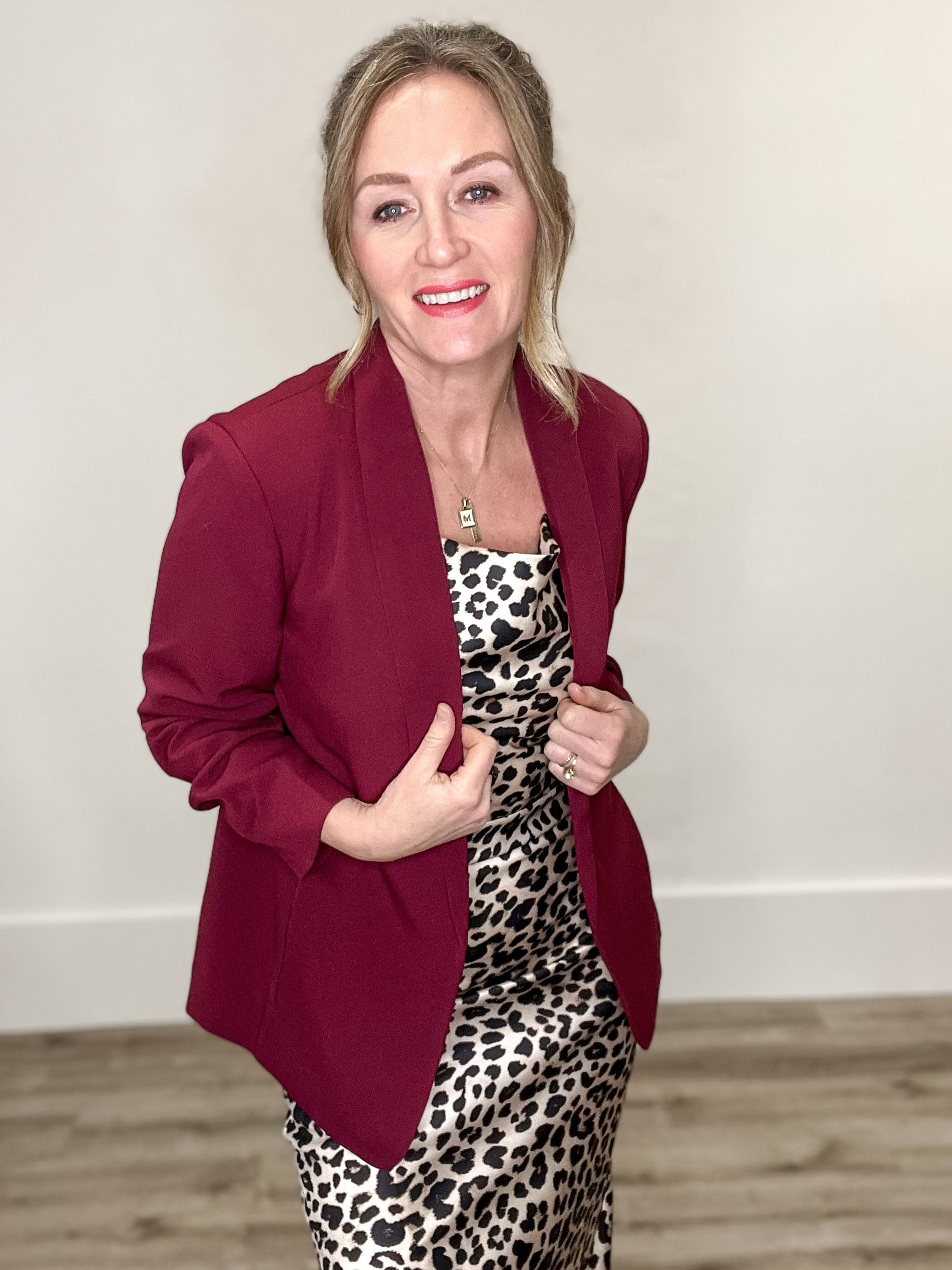 Blazer - Wine-blazer- Hometown Style HTS, women's in store and online boutique located in Ingersoll, Ontario