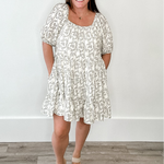 Floral Tiered Puff Sleeve Mini Dress-dress- Hometown Style HTS, women's in store and online boutique located in Ingersoll, Ontario