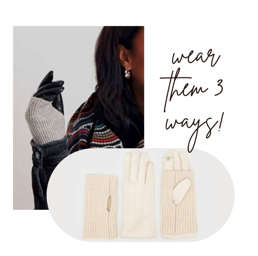 Ribbed Wrist Warmer Gloves-gift- Hometown Style HTS, women's in store and online boutique located in Ingersoll, Ontario