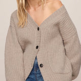 WHITMORE CARDIGAN - Light Khaki