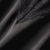 KORI LACE INSERT SKIRT - Black