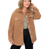 Fleece Shacket - Mocha-Coats & Jackets- Hometown Style HTS, women's in store and online boutique located in Ingersoll, Ontario