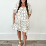 Floral Tiered Puff Sleeve Mini Dress-dress- Hometown Style HTS, women's in store and online boutique located in Ingersoll, Ontario