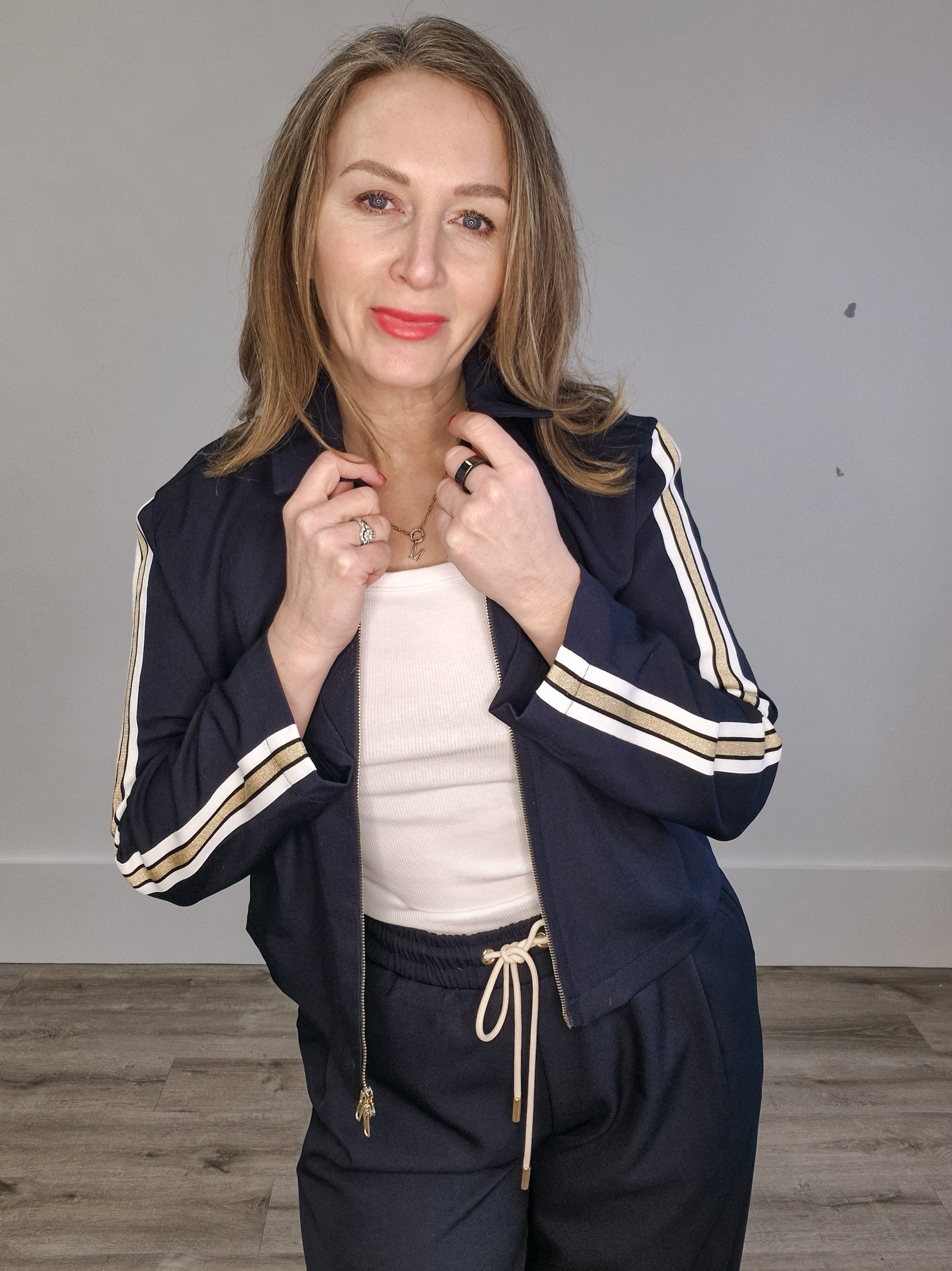 Sporty Trim Jacket-Coat & Jackets- Hometown Style HTS, women's in store and online boutique located in Ingersoll, Ontario