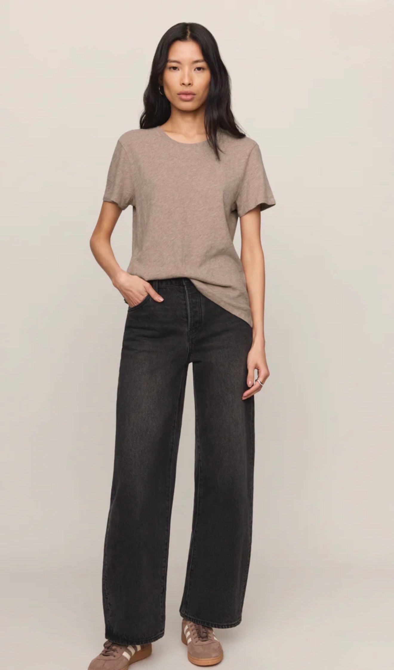 FOUNDATION SLUB TEE - Heather Ash-Casual Tops- Hometown Style HTS, women's in store and online boutique located in Ingersoll, Ontario