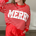 "Merry" Stripe Lounge Set-set- Hometown Style HTS, women's in store and online boutique located in Ingersoll, Ontario