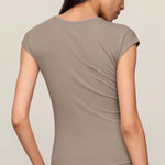 SOFT TRACE SECOND SKIN TOP - Wild Mushroom-Casual Tops- Hometown Style HTS, women's in store and online boutique located in Ingersoll, Ontario