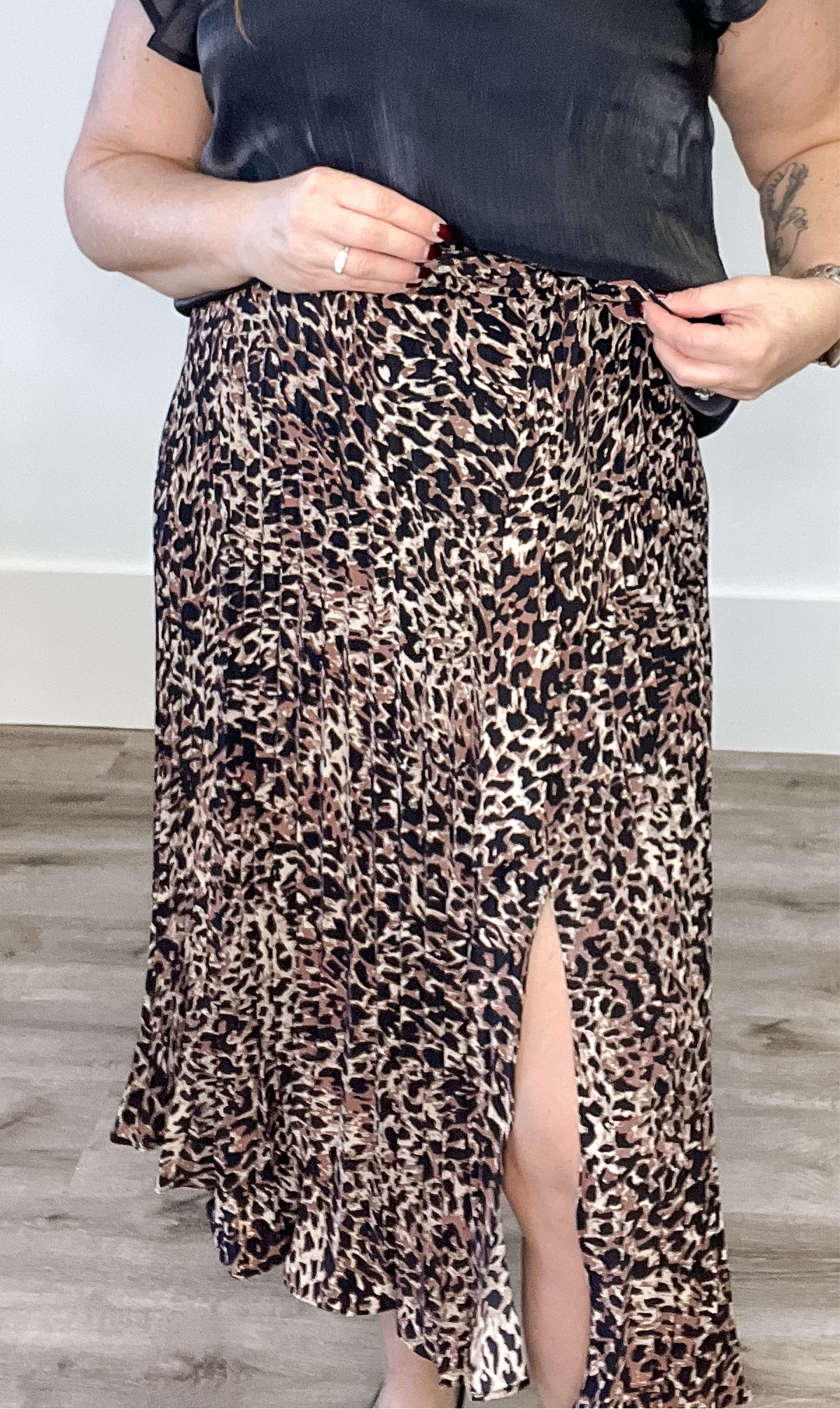 Leopard Midi Skirt-Skirt- Hometown Style HTS, women's in store and online boutique located in Ingersoll, Ontario