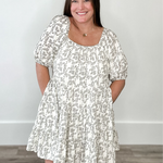 Floral Tiered Puff Sleeve Mini Dress-dress- Hometown Style HTS, women's in store and online boutique located in Ingersoll, Ontario
