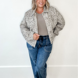 Muted Leopard Denim Jacket-Coat & Jackets- Hometown Style HTS, women's in store and online boutique located in Ingersoll, Ontario