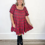 Holiday Dress - Red-Special Occasion Dresses- Hometown Style HTS, women's in store and online boutique located in Ingersoll, Ontario