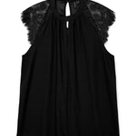VMMILLA SL LACE TEE-Blouses- Hometown Style HTS, women's in store and online boutique located in Ingersoll, Ontario
