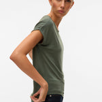 VMAVA PLAIN SS TOP JRS-Casual Tops- Hometown Style HTS, women's in store and online boutique located in Ingersoll, Ontario