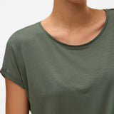 VMAVA PLAIN SS TOP JRS-Casual Tops- Hometown Style HTS, women's in store and online boutique located in Ingersoll, Ontario