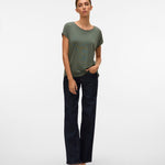 VMAVA PLAIN SS TOP JRS-Casual Tops- Hometown Style HTS, women's in store and online boutique located in Ingersoll, Ontario