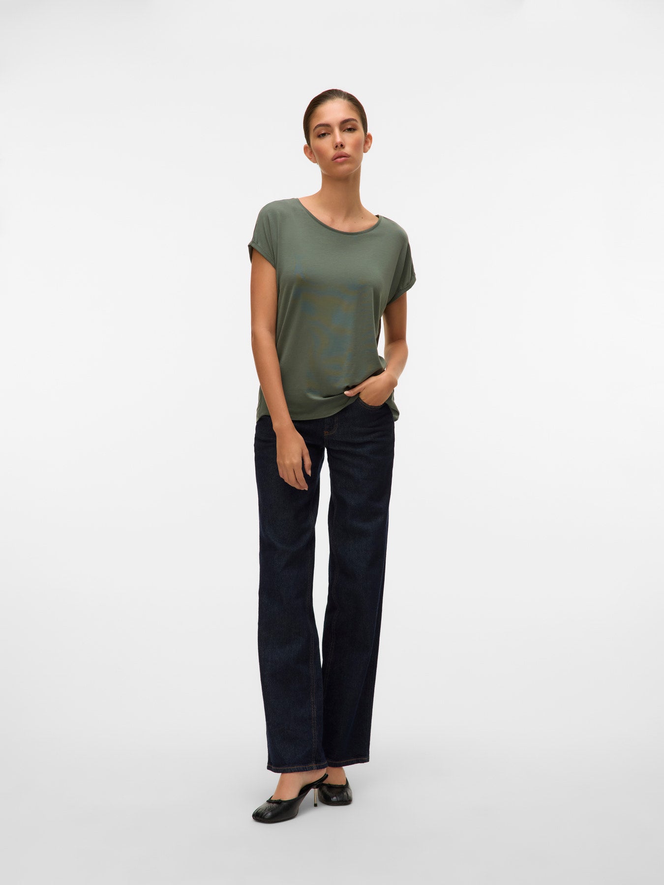 VMAVA PLAIN SS TOP JRS-Casual Tops- Hometown Style HTS, women's in store and online boutique located in Ingersoll, Ontario