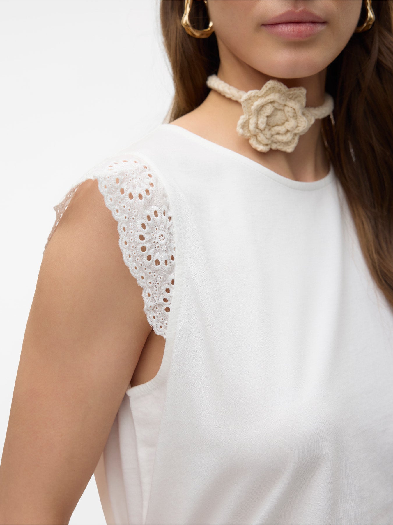 VMEmily SLGathering Top - White-Casual Tops- Hometown Style HTS, women's in store and online boutique located in Ingersoll, Ontario