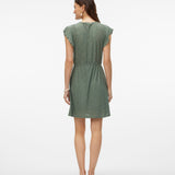VMTASSA SL FRILL SHORT DRESS-Casual Dresses- Hometown Style HTS, women's in store and online boutique located in Ingersoll, Ontario