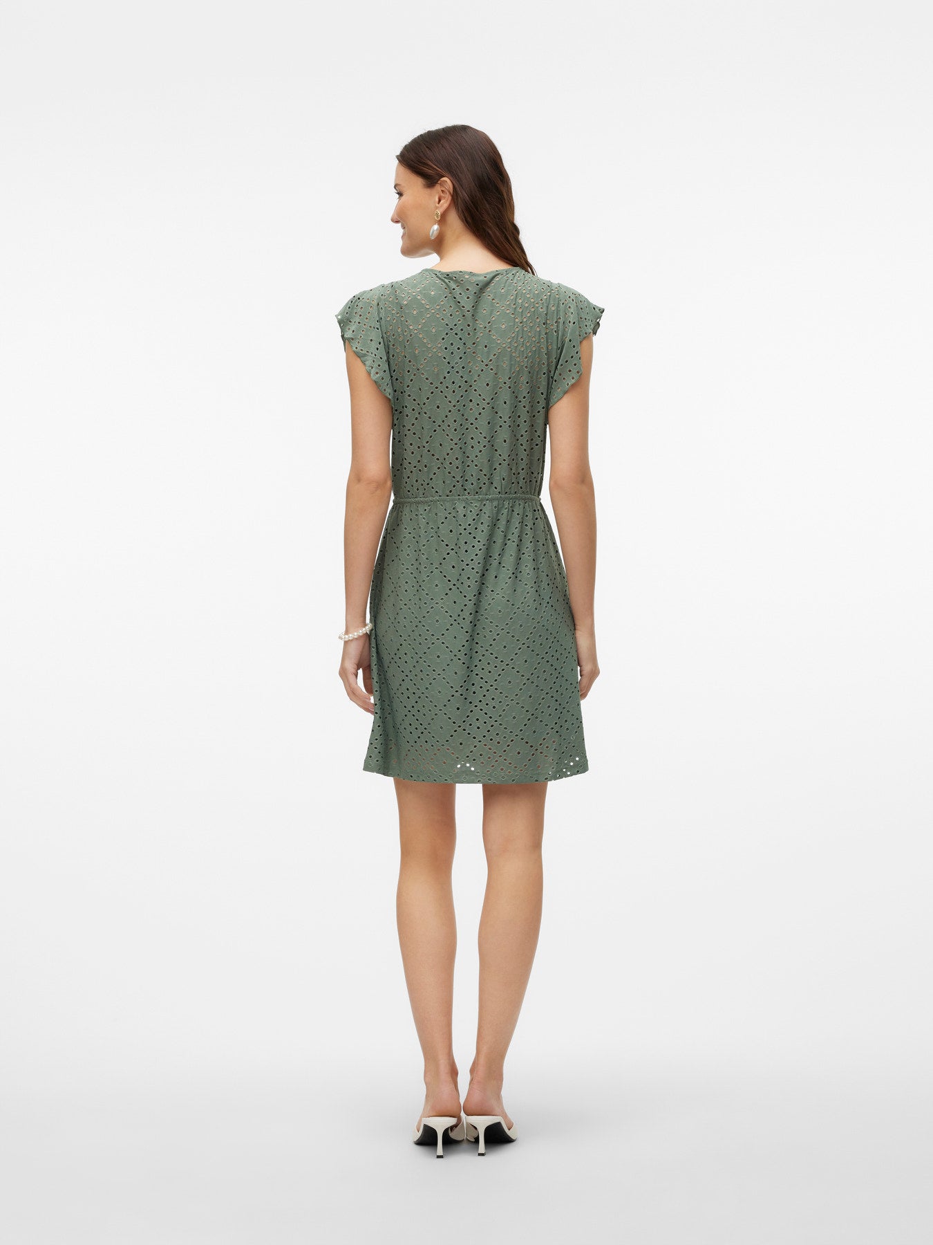 VMTASSA SL FRILL SHORT DRESS-Casual Dresses- Hometown Style HTS, women's in store and online boutique located in Ingersoll, Ontario