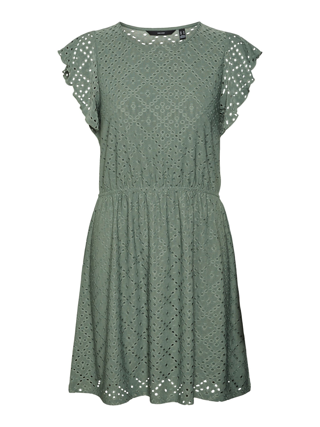 VMTASSA SL FRILL SHORT DRESS-Casual Dresses- Hometown Style HTS, women's in store and online boutique located in Ingersoll, Ontario