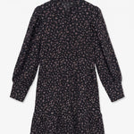 AWNOELLE LS HIGH NECK SHORT DRESS - Black-Casual Dresses- Hometown Style HTS, women's in store and online boutique located in Ingersoll, Ontario