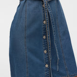 VMJANET SS V-NECK SHORT DENIM DRESS-Casual Dresses- Hometown Style HTS, women's in store and online boutique located in Ingersoll, Ontario