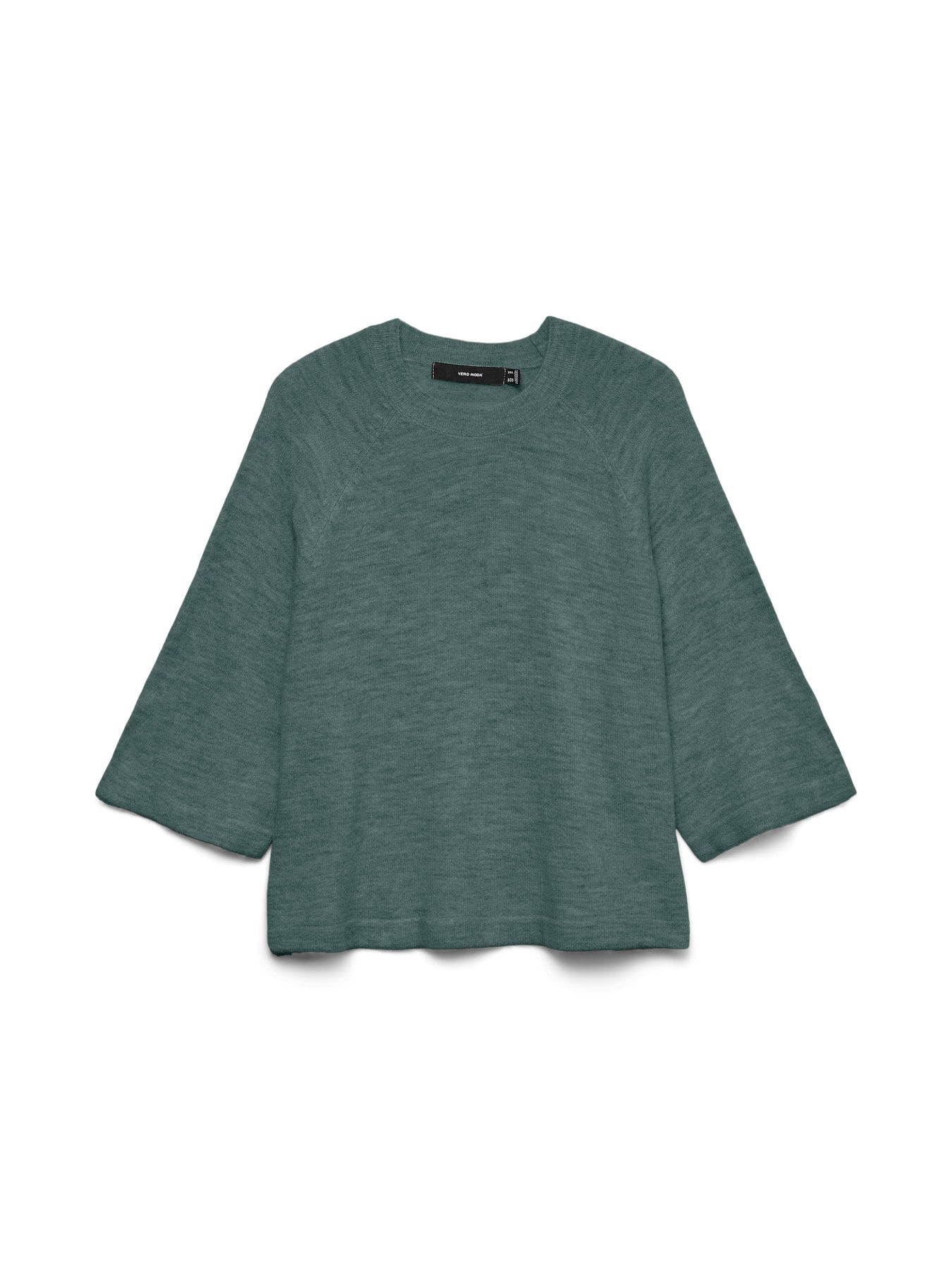 VMLefile 3/4 O-Neck Pullover - Balsam Green-Casual Tops- Hometown Style HTS, women's in store and online boutique located in Ingersoll, Ontario