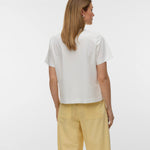VMSola Mette SS Top - White Peach-Casual Tops- Hometown Style HTS, women's in store and online boutique located in Ingersoll, Ontario