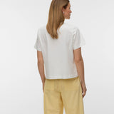 VMSola Mette SS Top - White Peach-Casual Tops- Hometown Style HTS, women's in store and online boutique located in Ingersoll, Ontario