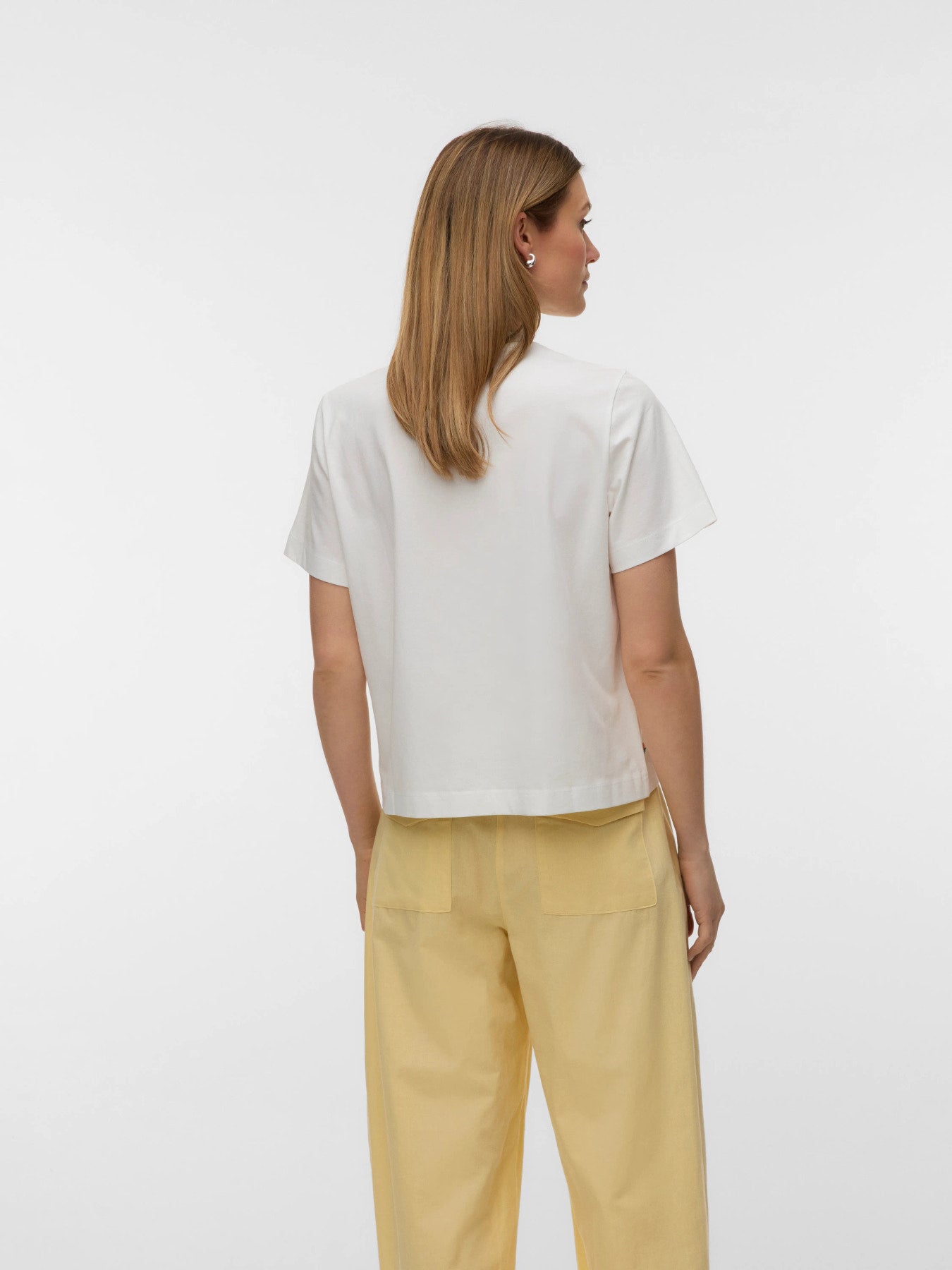 VMSola Mette SS Top - White Peach-Casual Tops- Hometown Style HTS, women's in store and online boutique located in Ingersoll, Ontario