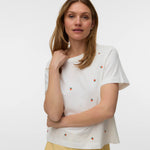 VMSola Mette SS Top - White Peach-Casual Tops- Hometown Style HTS, women's in store and online boutique located in Ingersoll, Ontario
