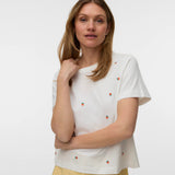 VMSola Mette SS Top - White Peach-Casual Tops- Hometown Style HTS, women's in store and online boutique located in Ingersoll, Ontario