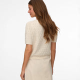 VMDOFFY STITCH 2/4 O-NECK PULLOVER - Birch-Sweaters and Cardigans- Hometown Style HTS, women's in store and online boutique located in Ingersoll, Ontario