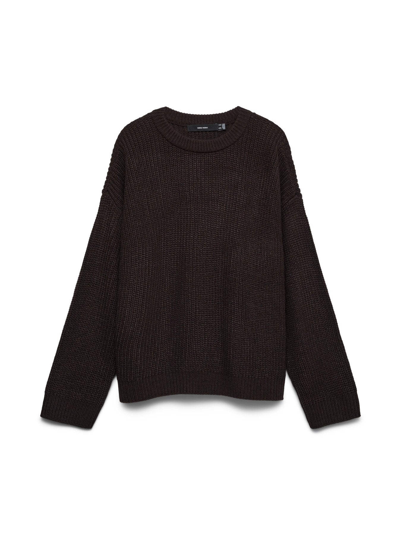 VMlea LS O-Neck Pullover - Chocolate Torte-Sweaters and Cardigans- Hometown Style HTS, women's in store and online boutique located in Ingersoll, Ontario