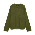 VMlea LS O-Neck Pullover - Sphagnum-Sweaters and Cardigans- Hometown Style HTS, women's in store and online boutique located in Ingersoll, Ontario