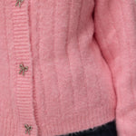 VMSally Long Sleeve V Neck Cardigan - Pink Parfait-Sweaters and Cardigans- Hometown Style HTS, women's in store and online boutique located in Ingersoll, Ontario