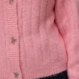 VMSally Long Sleeve V Neck Cardigan - Pink Parfait-Sweaters and Cardigans- Hometown Style HTS, women's in store and online boutique located in Ingersoll, Ontario