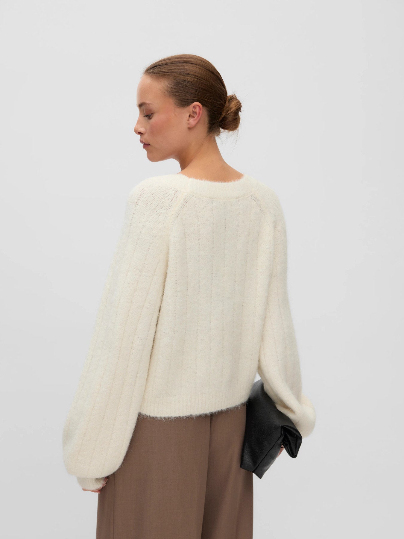VMSally Long Sleeve V Neck Cardigan - Birch-Sweaters and Cardigans- Hometown Style HTS, women's in store and online boutique located in Ingersoll, Ontario