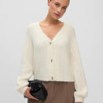 VMSally Long Sleeve V Neck Cardigan - Birch-Sweaters and Cardigans- Hometown Style HTS, women's in store and online boutique located in Ingersoll, Ontario