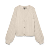 VMSally Long Sleeve V Neck Cardigan - Birch-Sweaters and Cardigans- Hometown Style HTS, women's in store and online boutique located in Ingersoll, Ontario