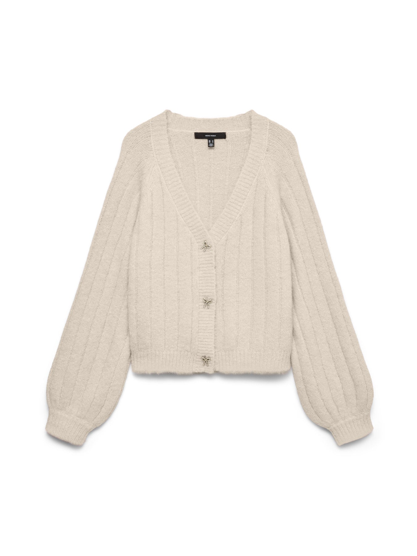 VMSally Long Sleeve V Neck Cardigan - Birch-Sweaters and Cardigans- Hometown Style HTS, women's in store and online boutique located in Ingersoll, Ontario
