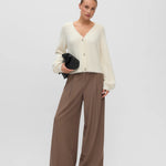 VMSally Long Sleeve V Neck Cardigan - Birch-Sweaters and Cardigans- Hometown Style HTS, women's in store and online boutique located in Ingersoll, Ontario