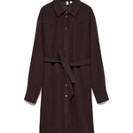VMMILENA LS SHIRT SHORT DRESS - Chocolate Torte-Casual Dresses- Hometown Style HTS, women's in store and online boutique located in Ingersoll, Ontario