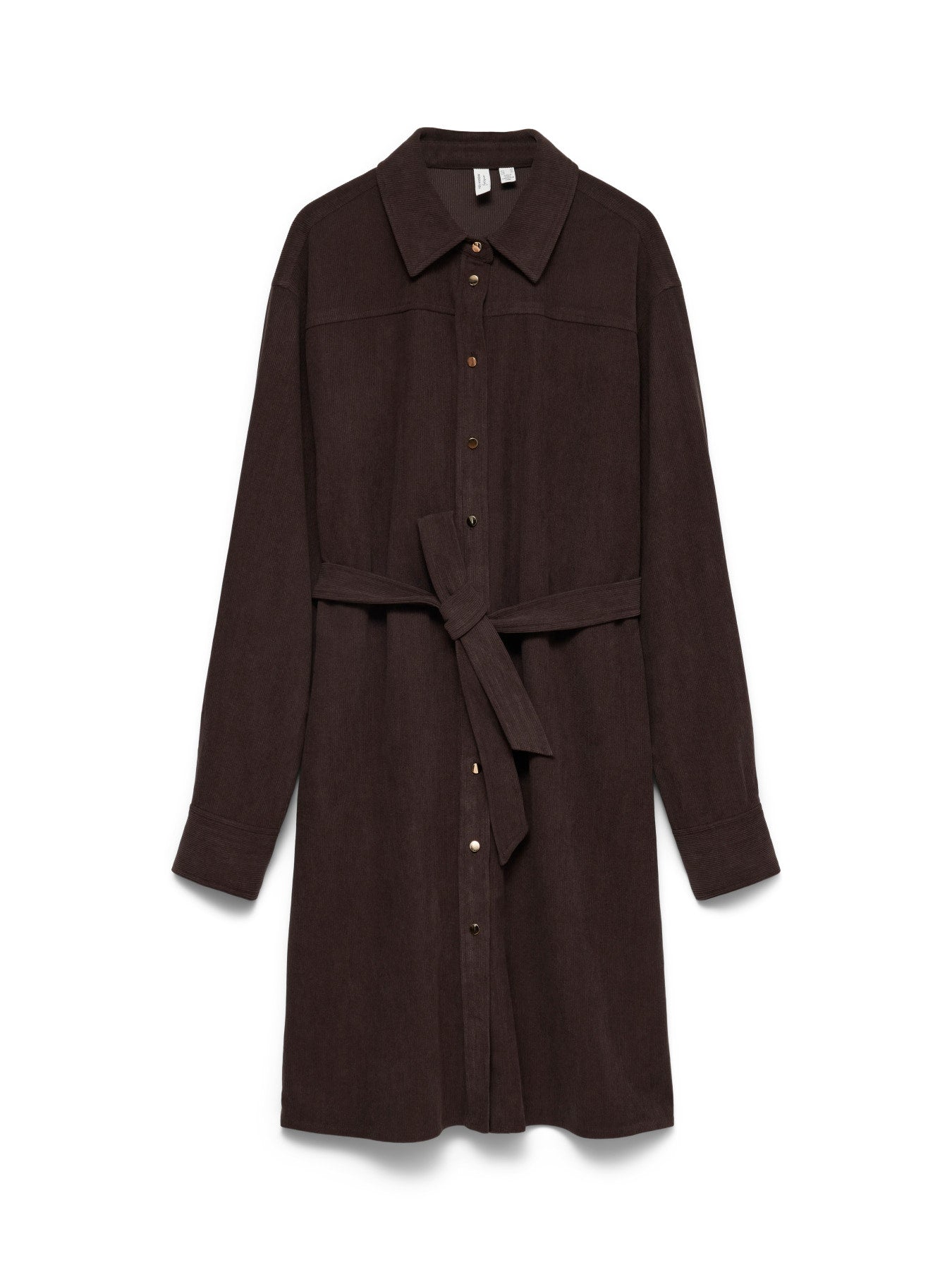VMMILENA LS SHIRT SHORT DRESS - Chocolate Torte-Casual Dresses- Hometown Style HTS, women's in store and online boutique located in Ingersoll, Ontario