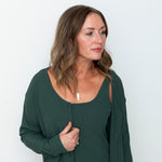 Ribbed Knit Cardigan & Dress - Green-set- Hometown Style HTS, women's in store and online boutique located in Ingersoll, Ontario