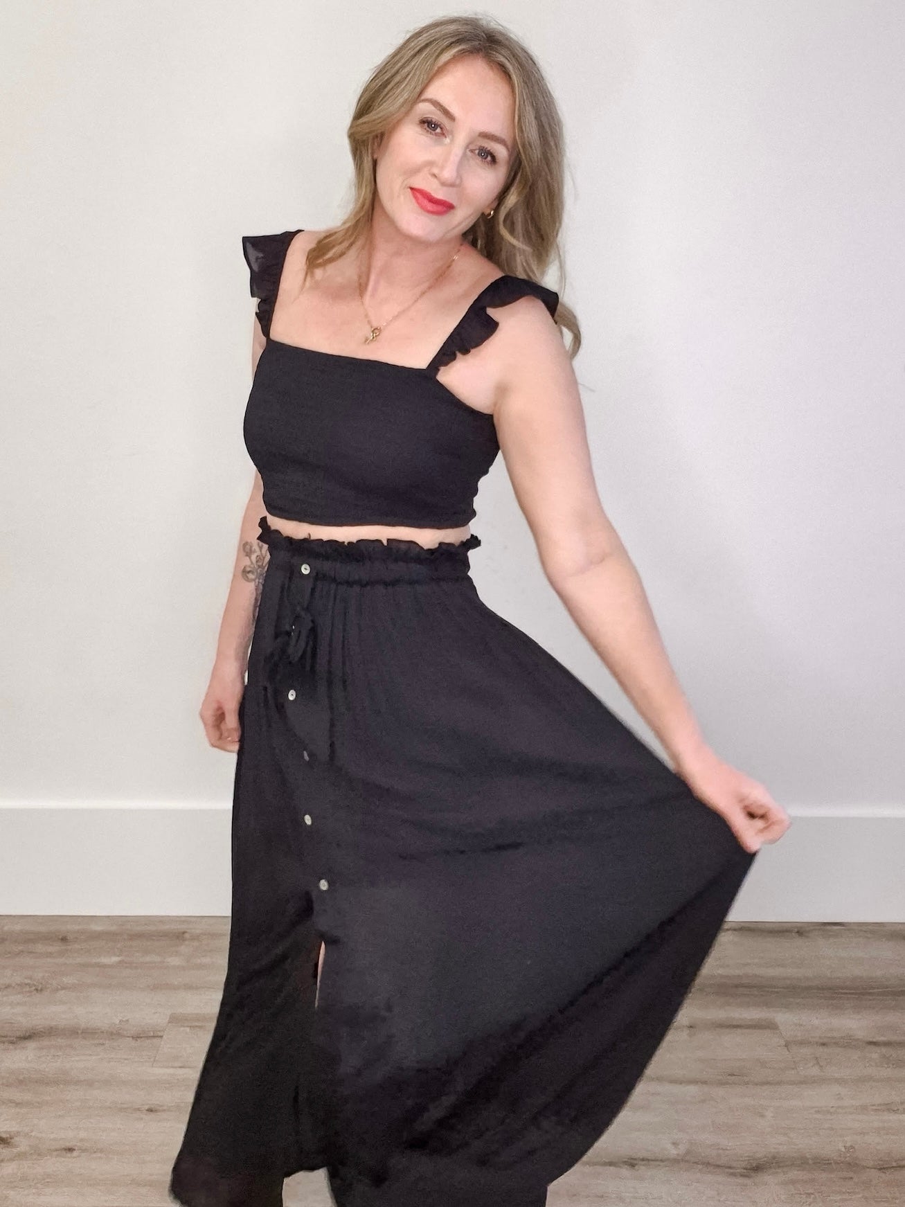 Two Piece Set - Black- Hometown Style HTS, women's in store and online boutique located in Ingersoll, Ontario