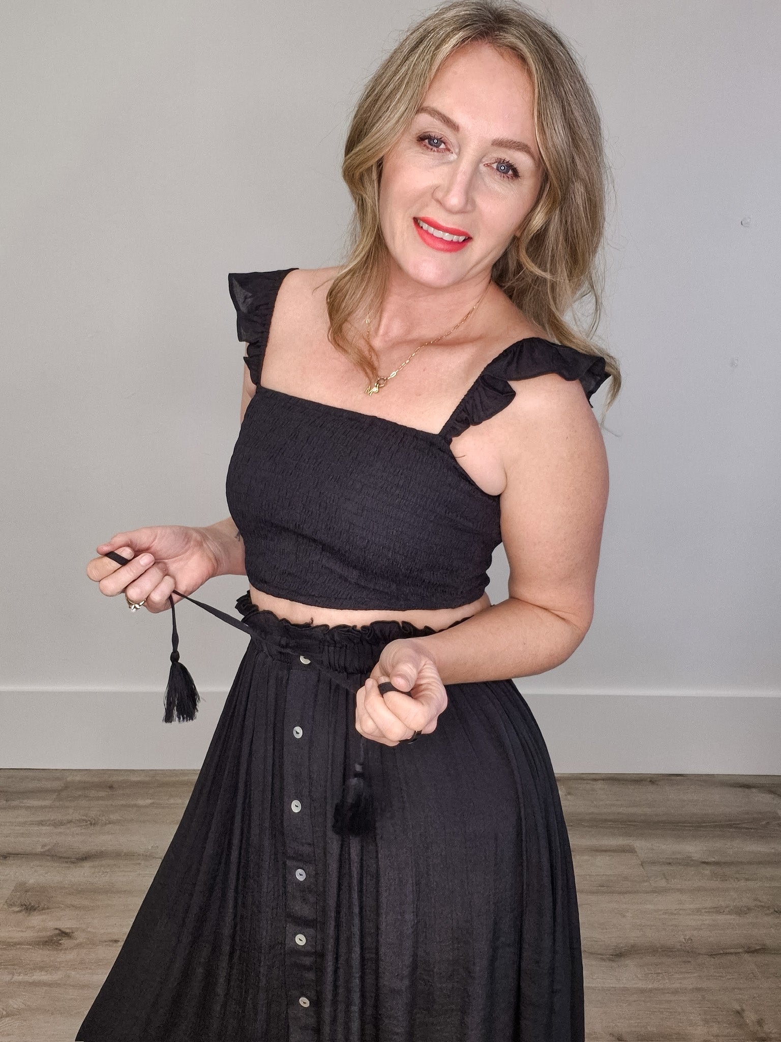 Two Piece Set - Black- Hometown Style HTS, women's in store and online boutique located in Ingersoll, Ontario