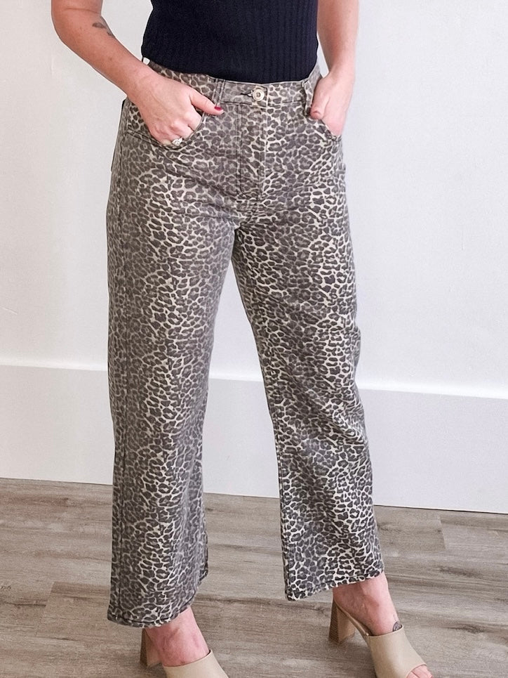 Leopard Print Pants-Pants- Hometown Style HTS, women's in store and online boutique located in Ingersoll, Ontario