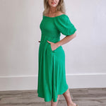 Stassi Dress - Green-Dresses- Hometown Style HTS, women's in store and online boutique located in Ingersoll, Ontario