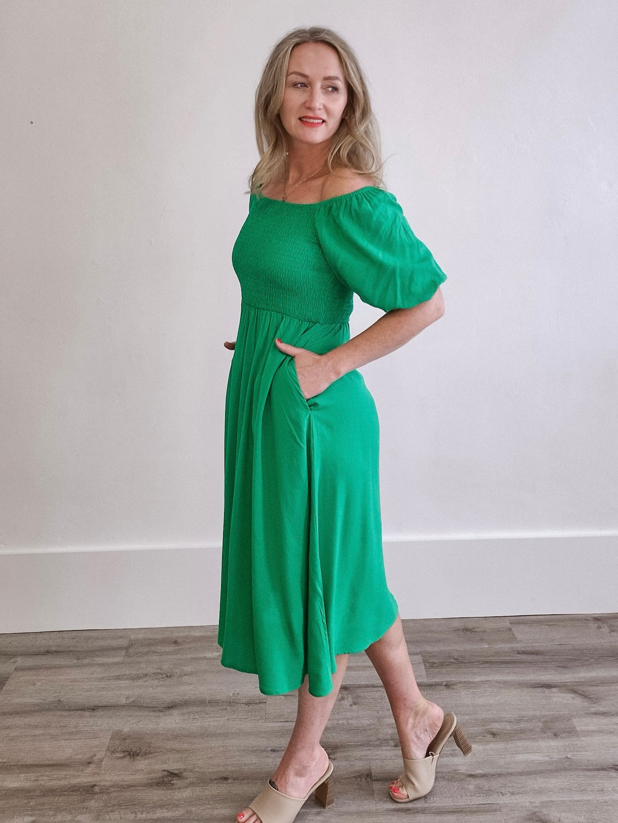 Stassi Dress - Green-Dresses- Hometown Style HTS, women's in store and online boutique located in Ingersoll, Ontario